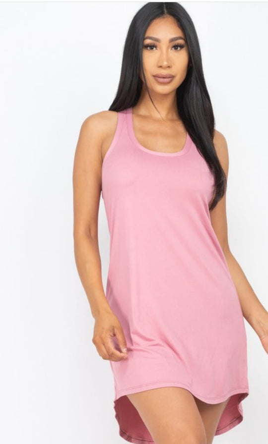 Loose Fit Tank Tunic Mini Dress