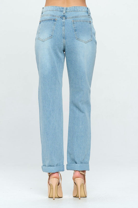 90s Rolled Cuff Mom Jeans
