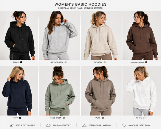 Best Basic Hoodies and Sweaters in 2026: Cozy, Stylish Everyday Essentials You’ll Live In featuring trendy layered looks and structured comfort.