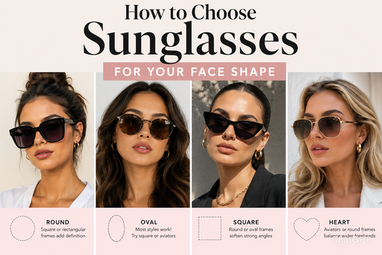 The Best Sunglasses for Every Face Shape: Find Your Perfect Pair featuring various styles of sunglasses suitable for different face shapes.