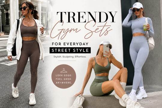 Stylish women wearing Trendy Gym Sets showcasing how to elevate everyday street style while looking expensive and fashionable.