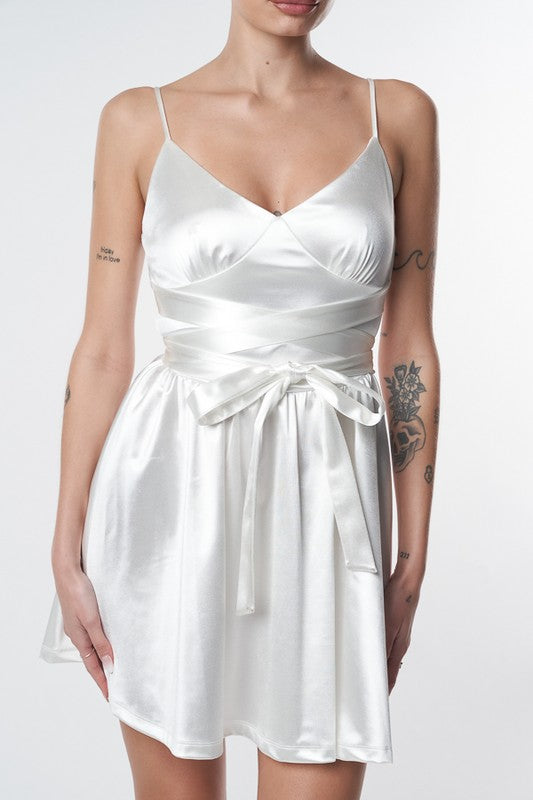 ANALIA TIE WAST MINI DRESS