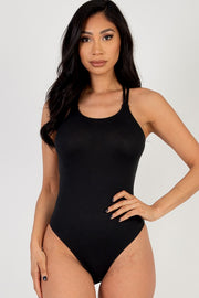 Women Sexy Spaghetti Strap Crisscross Back Bodysuit