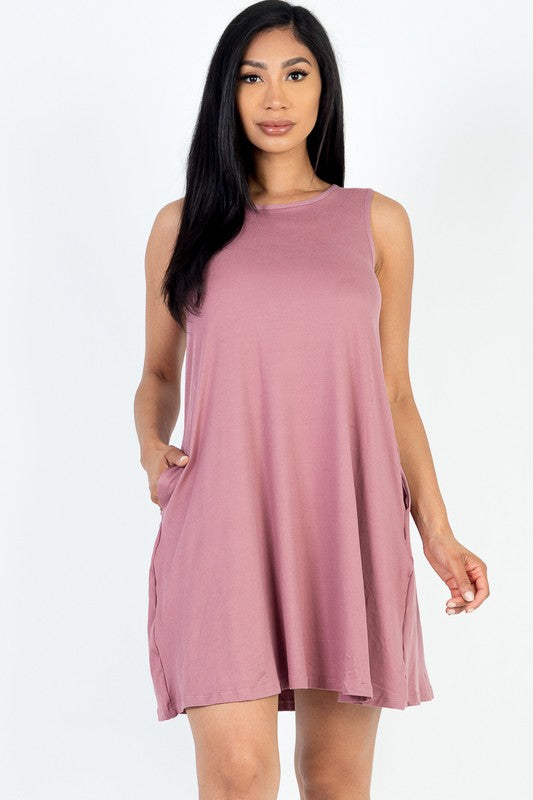 Comfy Sleeveless Flare Mini Dress