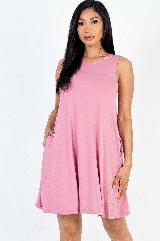 Comfy Sleeveless Flare Mini Dress