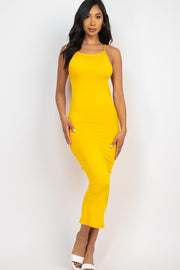 Open Back Crisscross Maxi Dress