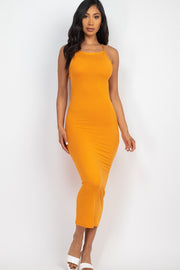 Open Back Crisscross Maxi Dress