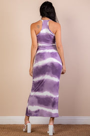 Women's Stripe Tie Dye Printed Maxi loose fit Dress