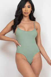 Women's Ribbed Cami sexy bodycon sleeveless Bodysuit
