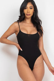 Women's Ribbed Cami sexy bodycon sleeveless Bodysuit