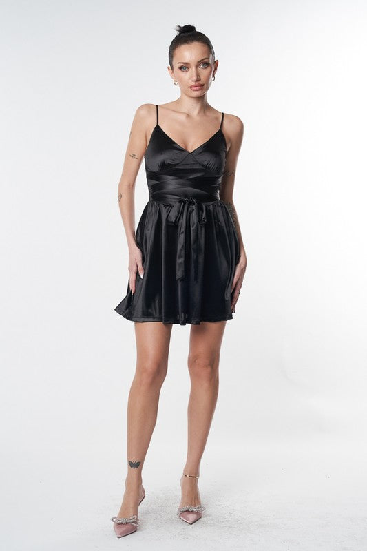 ANALIA TIE WAST MINI DRESS
