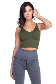 Seamless Padded Basic Crop Top