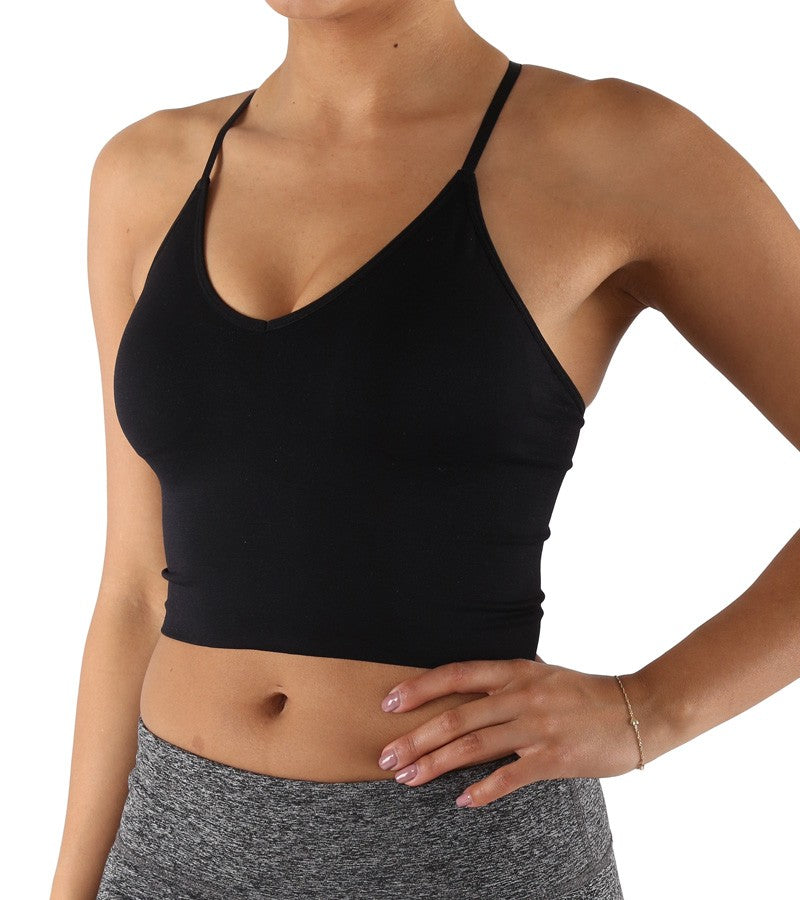 Seamless Padded Basic Crop Top
