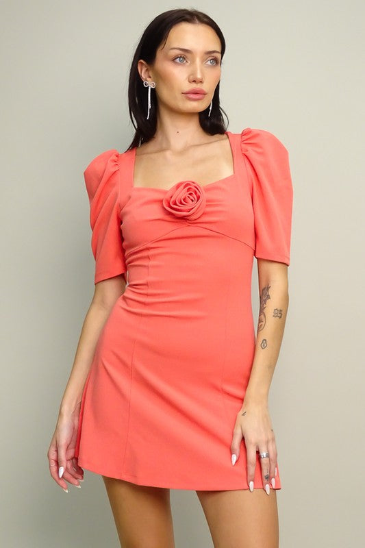 ROSIE SQUARE NECK MINI DRESS