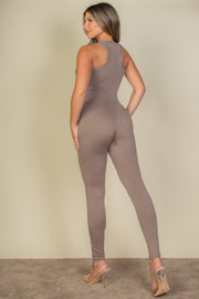 Scoop Neck Racer Back Bodycon Jumpsuit