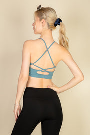 Criss Cross Back Sports Bra For Work Out