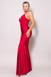 HIGH STANDARDS HALTER MAXI DRESS