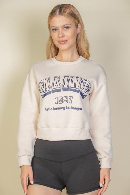 Graphic Drop Shoulder Long Sleeve Sweatshirt