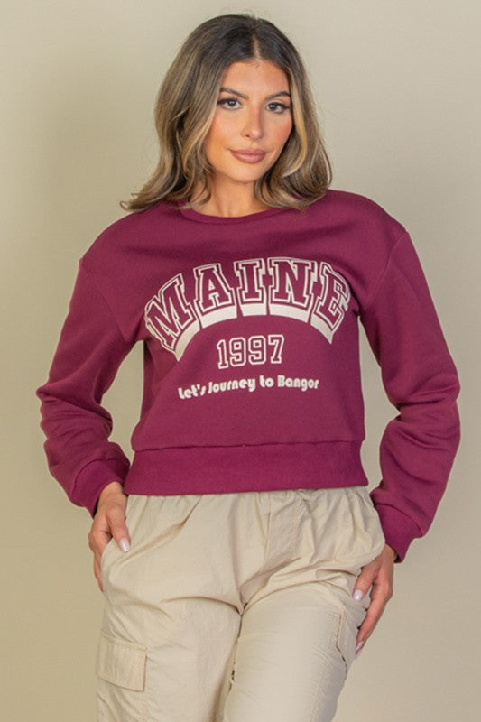 Graphic Drop Shoulder Long Sleeve Sweatshirt