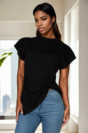 Batwing Sleeve Twist Front Western Tee