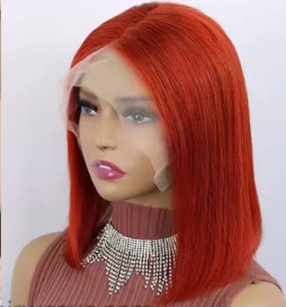 Mink Human Hair #350 Bob Wig 13x4 Transparent Lace 150% Density
