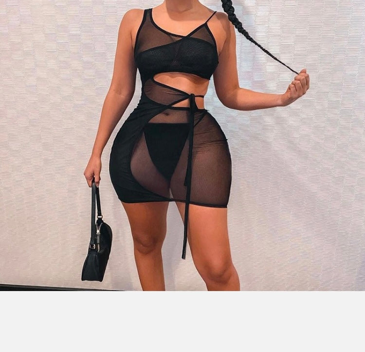 Gauze Camisole Bodycon Dress