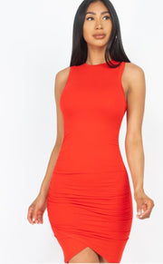 Shirred Bodycon Mini Dress