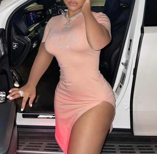 Levels Short Sleeve Gradient Coloured Dresses