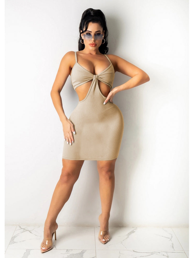 Own Style Hollowed Out Mini Dresses