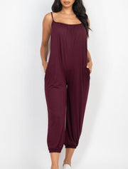 Upscale Classics Sleeveless Solid Coloured Jumpsuits