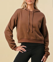 New Girl Long Sleeve Solid Coloured Hoodies