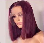 Mink Human Coloured Bob Wig 13x4 Transparent Lace 150% Density