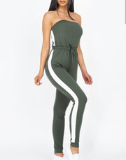 Moments Tube Top Line Trim Jumpsuit