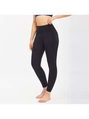 Solid Black Cropped Yoga Leggings