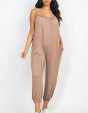 Upscale Classics Sleeveless Solid Coloured Jumpsuits