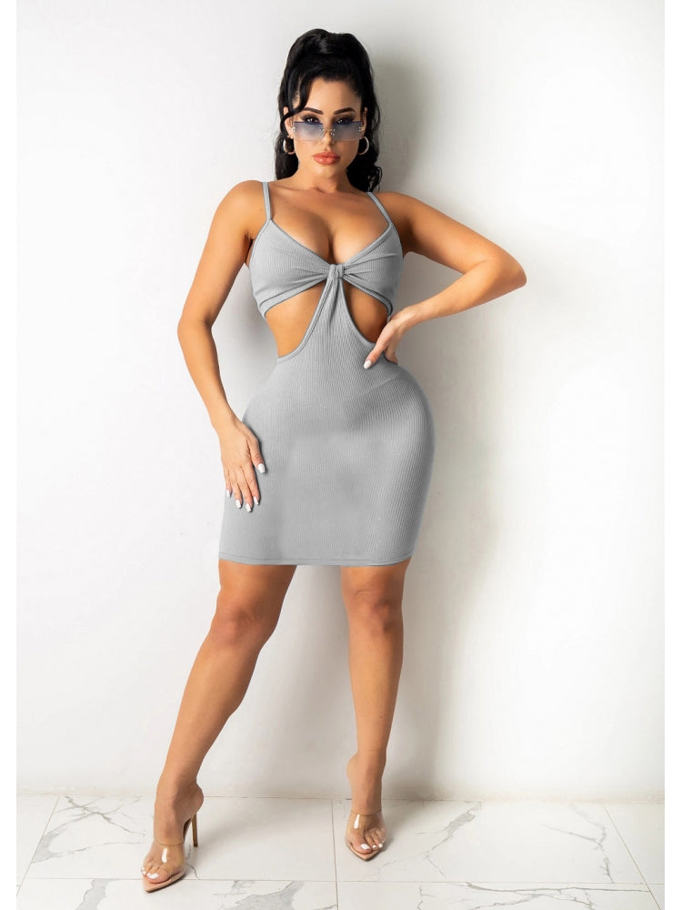 Own Style Hollowed Out Mini Dresses