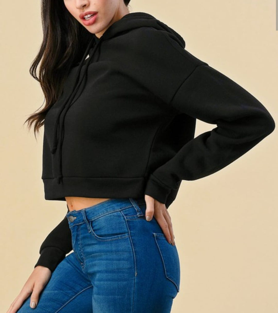 New Girl Long Sleeve Solid Coloured Hoodies