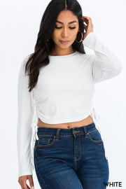Adjustable Strap Ruched Top