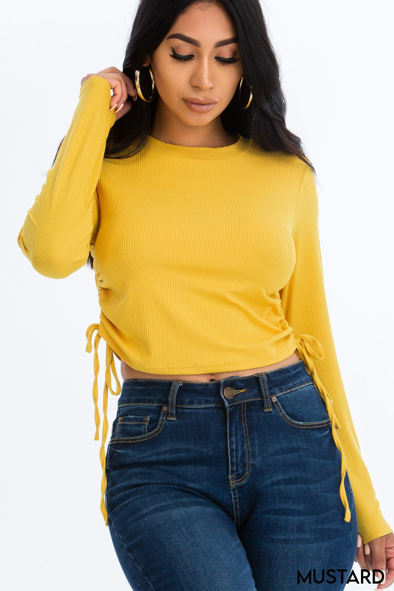 Adjustable Strap Ruched Top