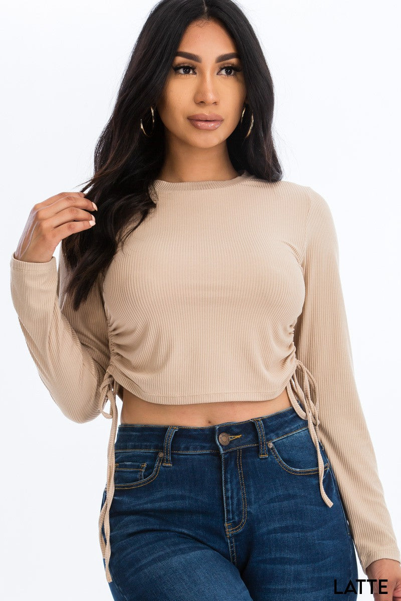 Adjustable Strap Ruched Top
