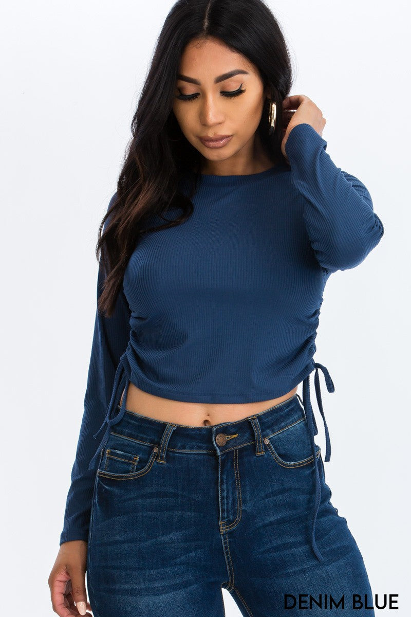 Adjustable Strap Ruched Top