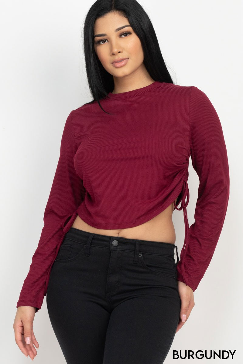 Adjustable Strap Ruched Top
