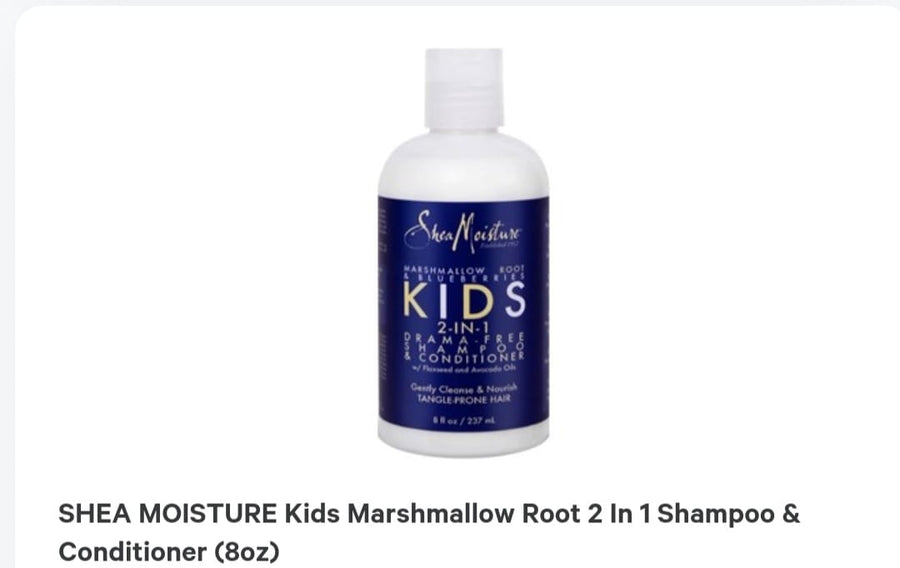 Marshmallow Root and Blueberries Kids 2-In-1 Shampoo and Conditioner by Shea Moisture for Kids - 8 oz Shampoo and Conditioner
