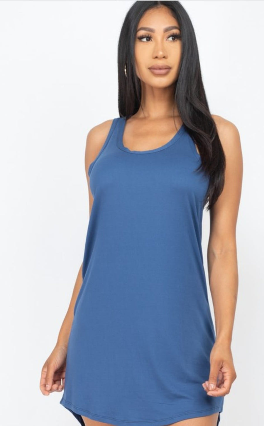 Loose Fit Tank Tunic Mini Dress