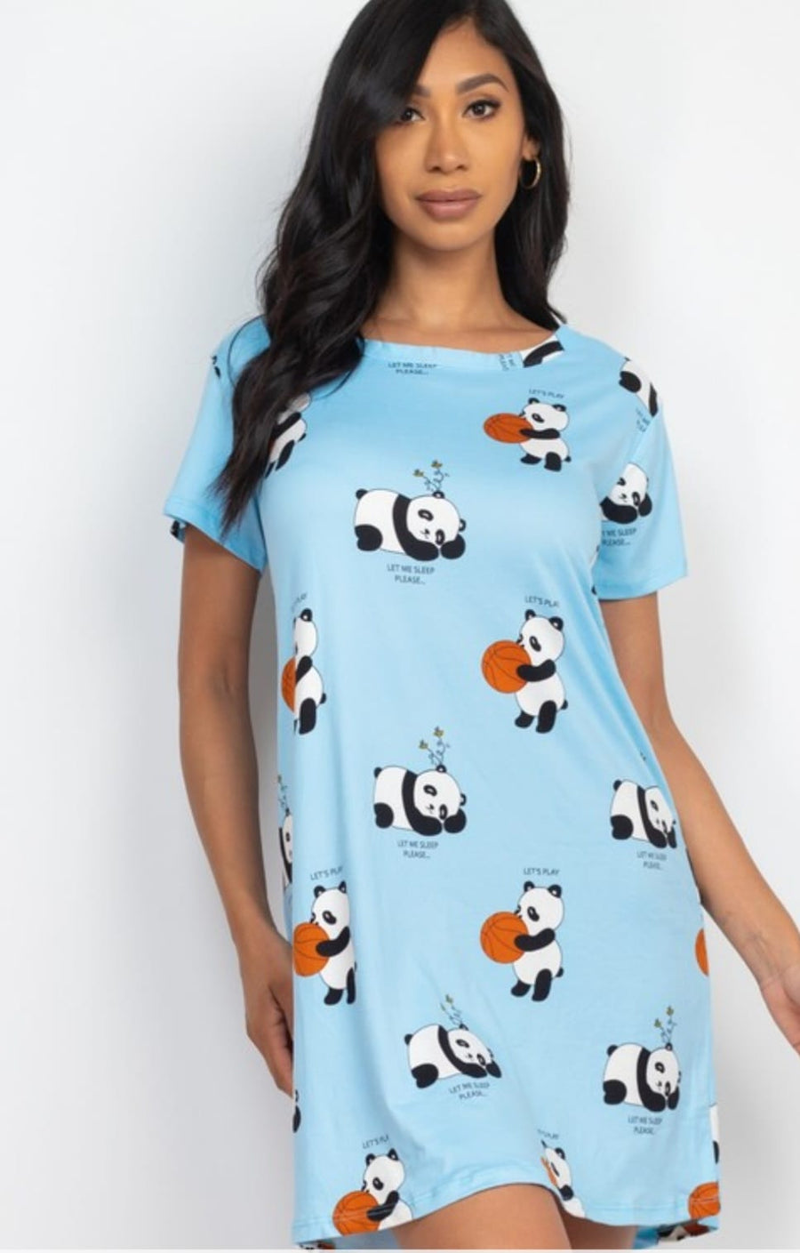 Animal Print Short Sleeve Comfy Dress