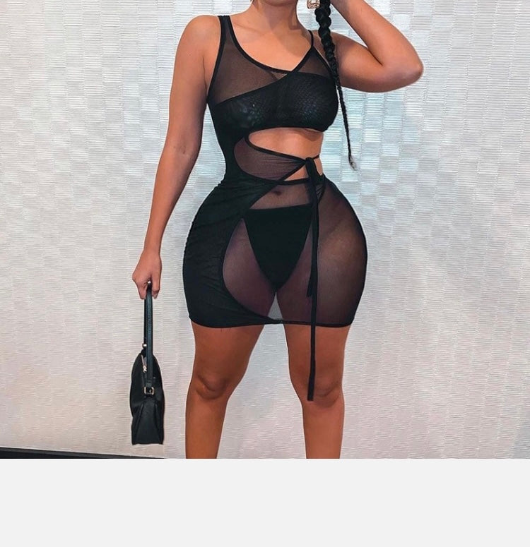 Gauze Camisole Bodycon Dress