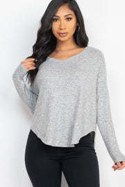 Dolman Sleeve Brushed Knit Tops
