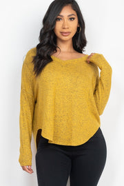 Dolman Sleeve Brushed Knit Tops