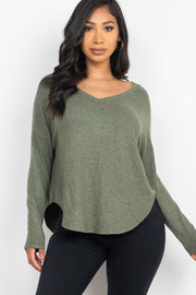 Dolman Sleeve Brushed Knit Tops