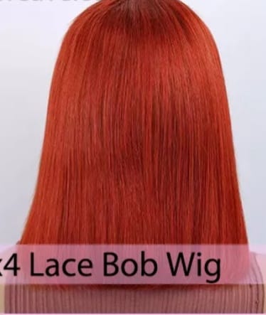 Mink Human Hair #350 Bob Wig 13x4 Transparent Lace 150% Density